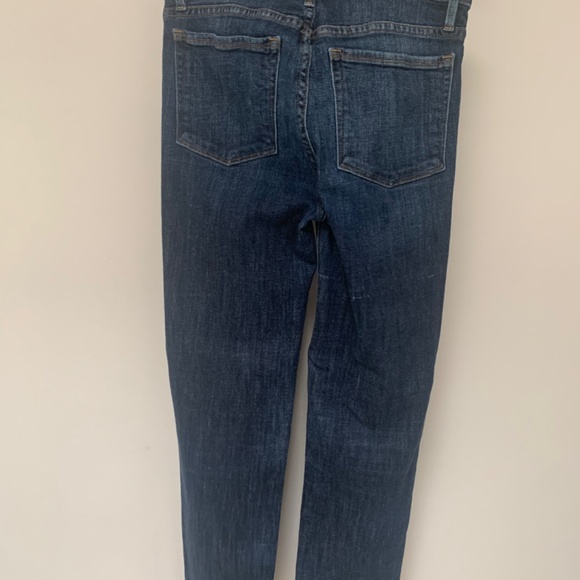 FRAME Denim - Le Nouveau Straight Cropped Jeans - Size 26 in Dawson (Dark Wash) - Picture 10 of 12